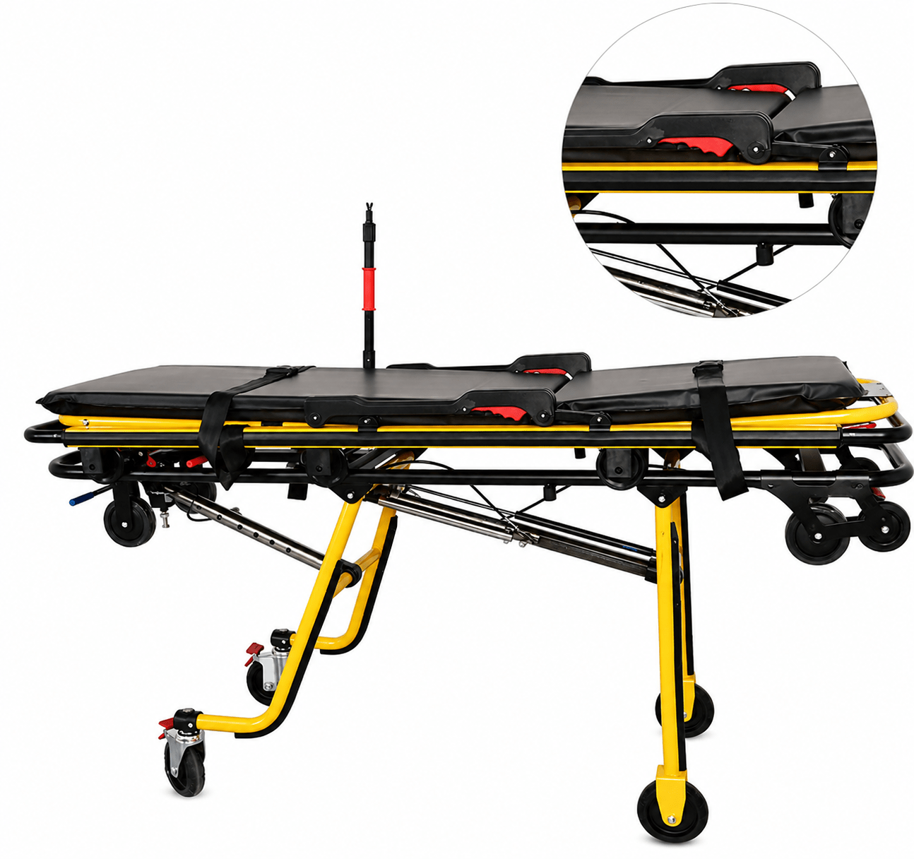 Multifunctional Aluminum Auto-Loading Ambulance Stretcher - Foldable EMS Rescue Cot - Image 2