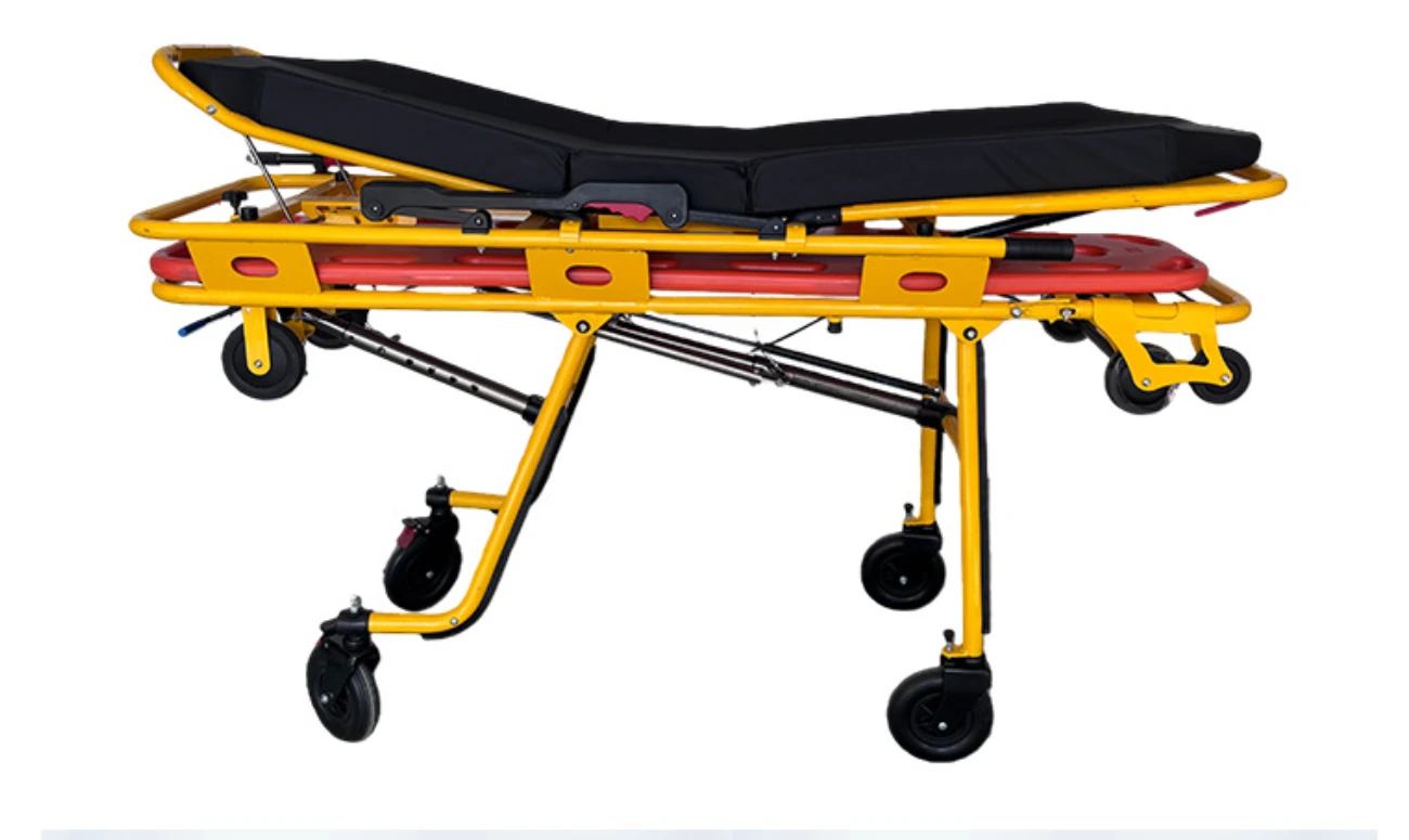 Multifunctional Aluminum Ambulance Stretcher Bed - Foldable Auto-loading EMS Cot - Image 2