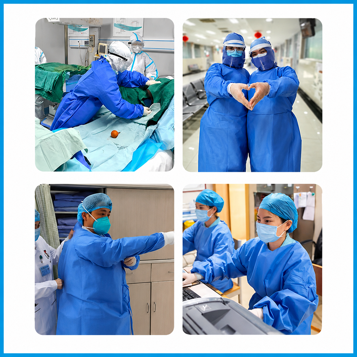 disposable sterile surgical gown & medical isolation gown thickened sms non woven