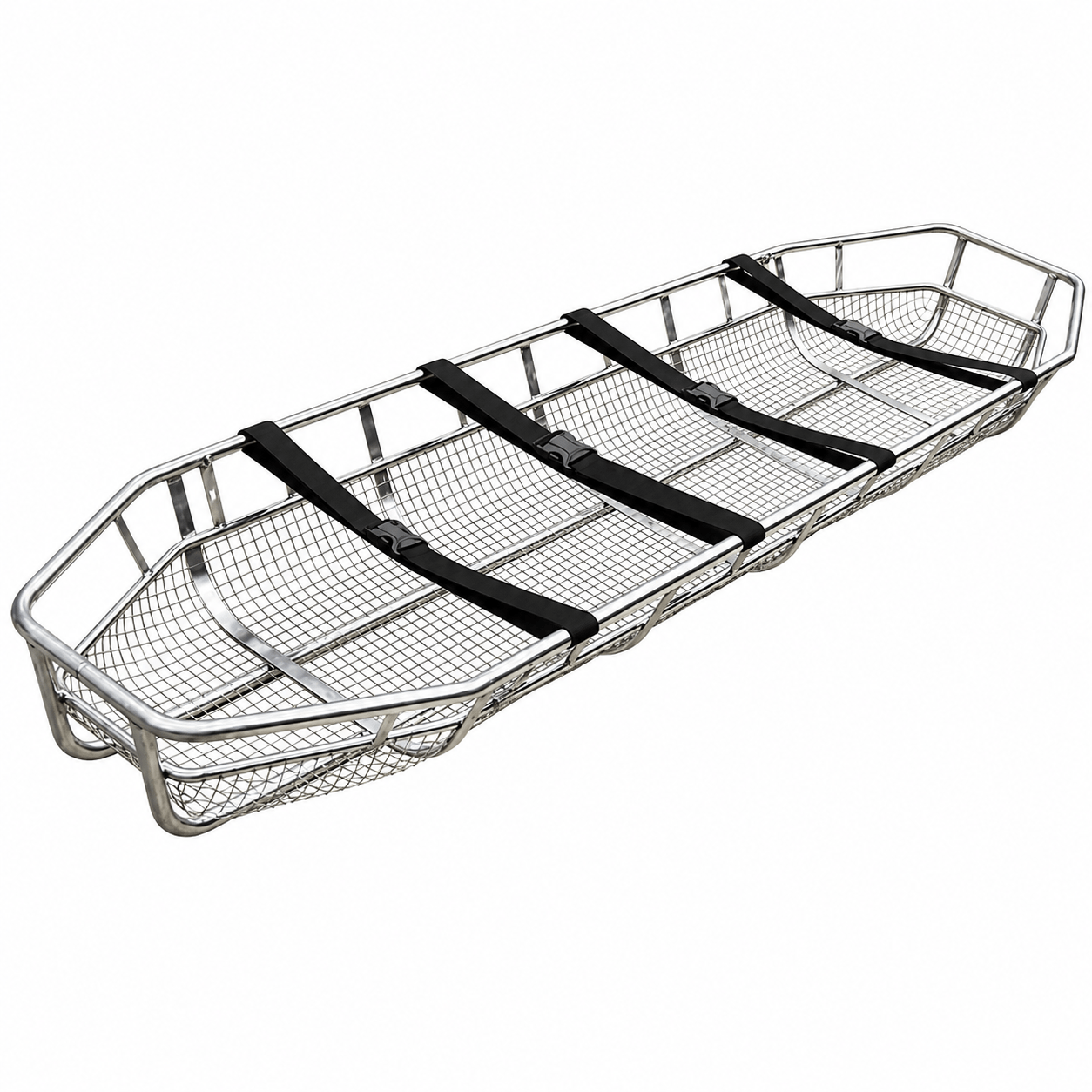 Heavy-Duty Stainless Steel Rescue Basket Stretcher - Maritime & Helicopter Evacuation Litter