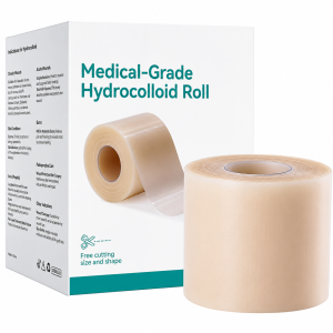 medical grade hydrocolloid tape roll cuttable thin film wound dressing & heel blister prevention patch