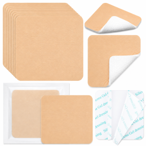 non bordered silicone foam dressing highly absorbent wound adhesive dressing for exudate management