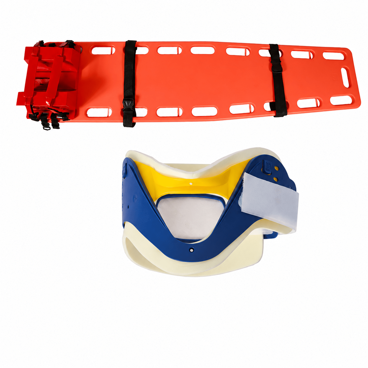 Premium HDPE Medical Spine Board with Head Immobilizer - Water & Pool Rescue Backboard - Image 3