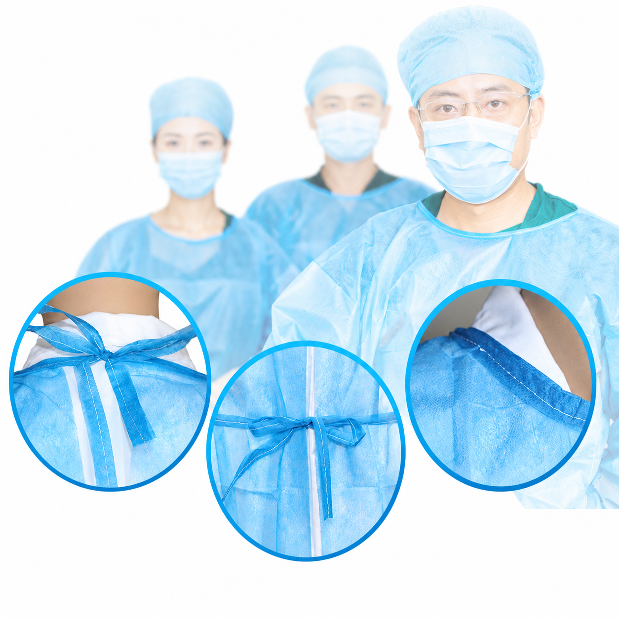 disposable sterile surgical gown & medical isolation gown thickened sms non woven